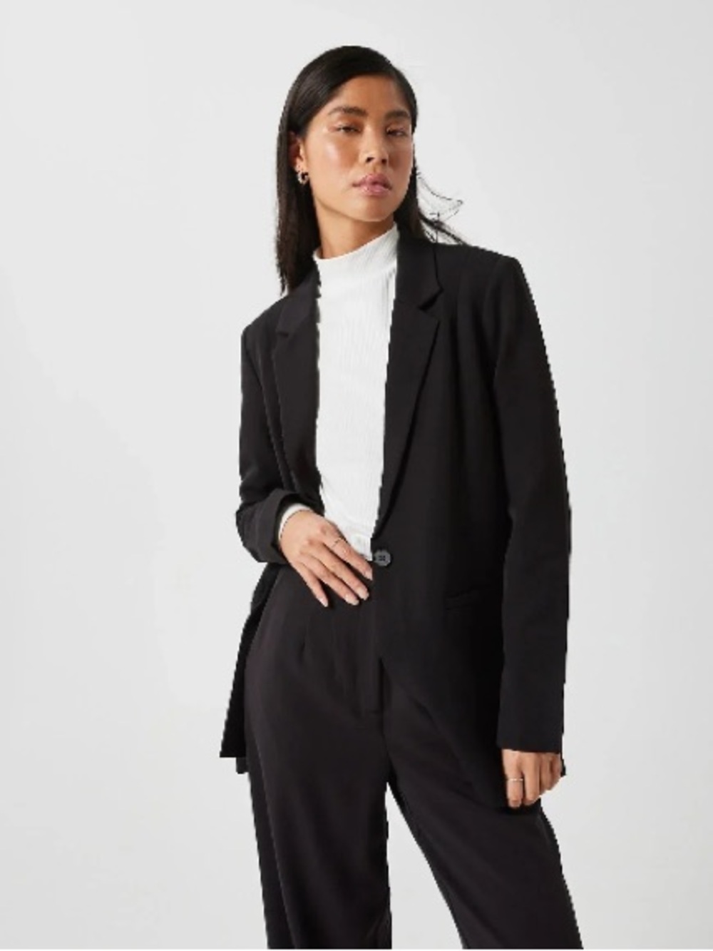 Minimum Classic Black Single-Button Women's Blazer